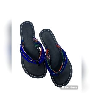 ANTHROPOLOGIE Bernardo‎ Miami Fringe Sandals size 9 1/2M